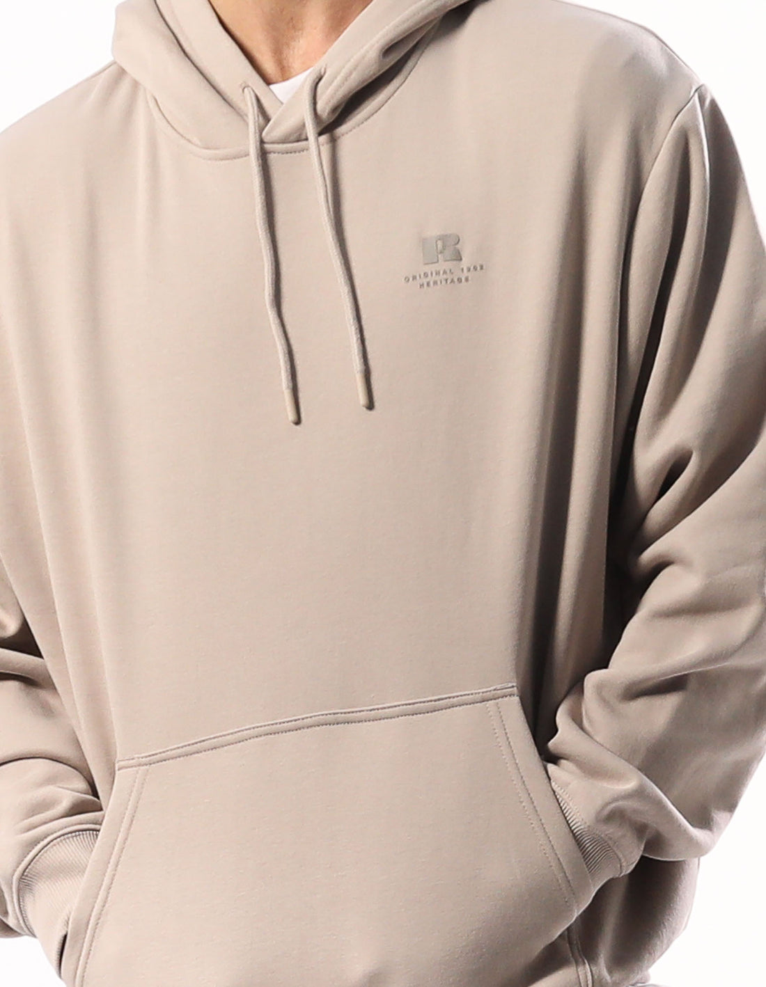 Russell Athletic Brooklyn Men Hoodie Beige | CQHWX-5692