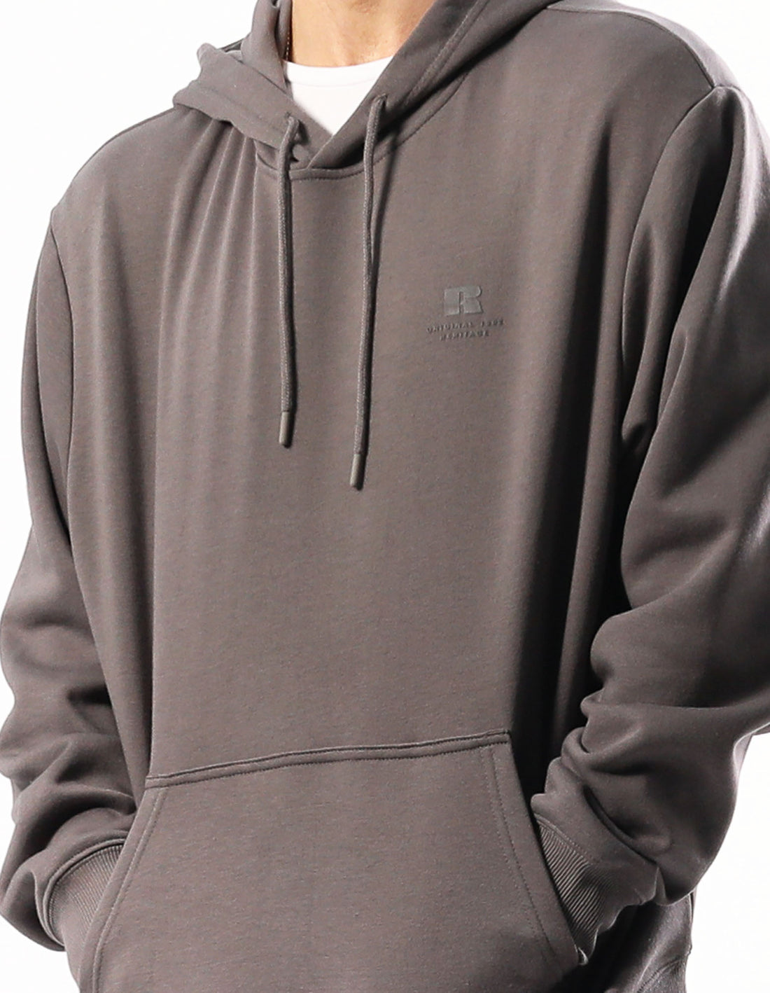 Russell Athletic Brooklyn Men Hoodie Grey Brown | TDKXY-8421