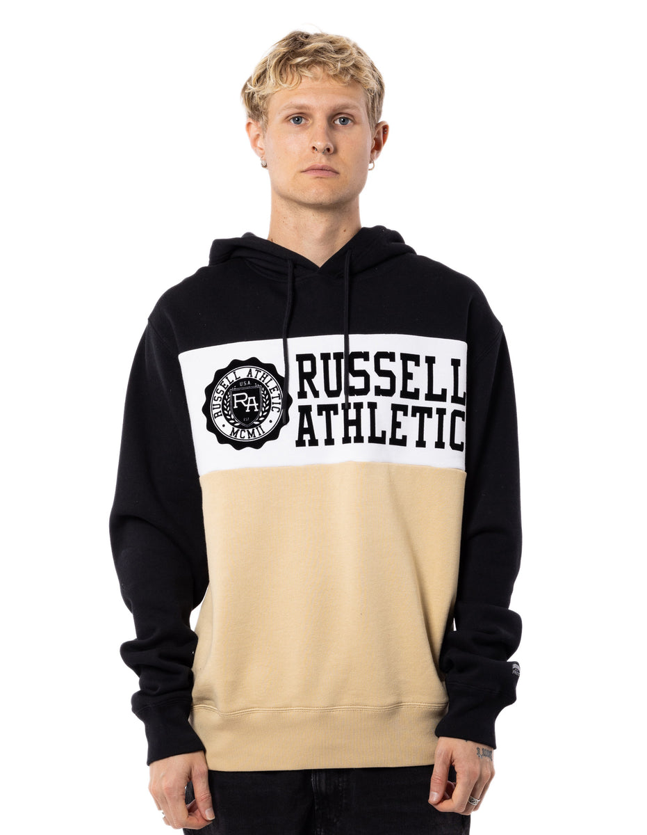 Russell Athletic Carter Men Hoodie Beige / Black | SFIUJ-3579