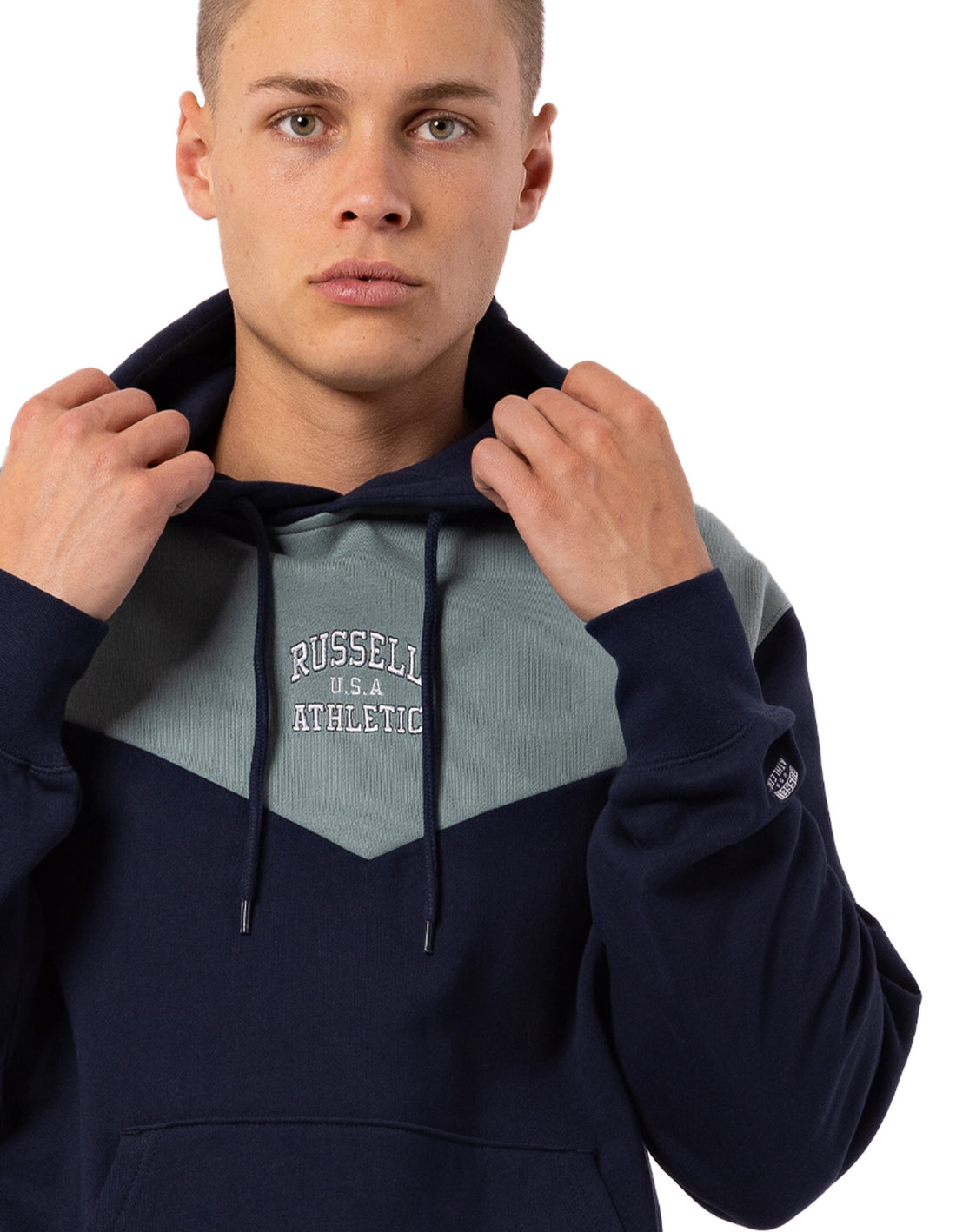 Russell Athletic Chevron Men Hoodie Navy | KGWBS-1037