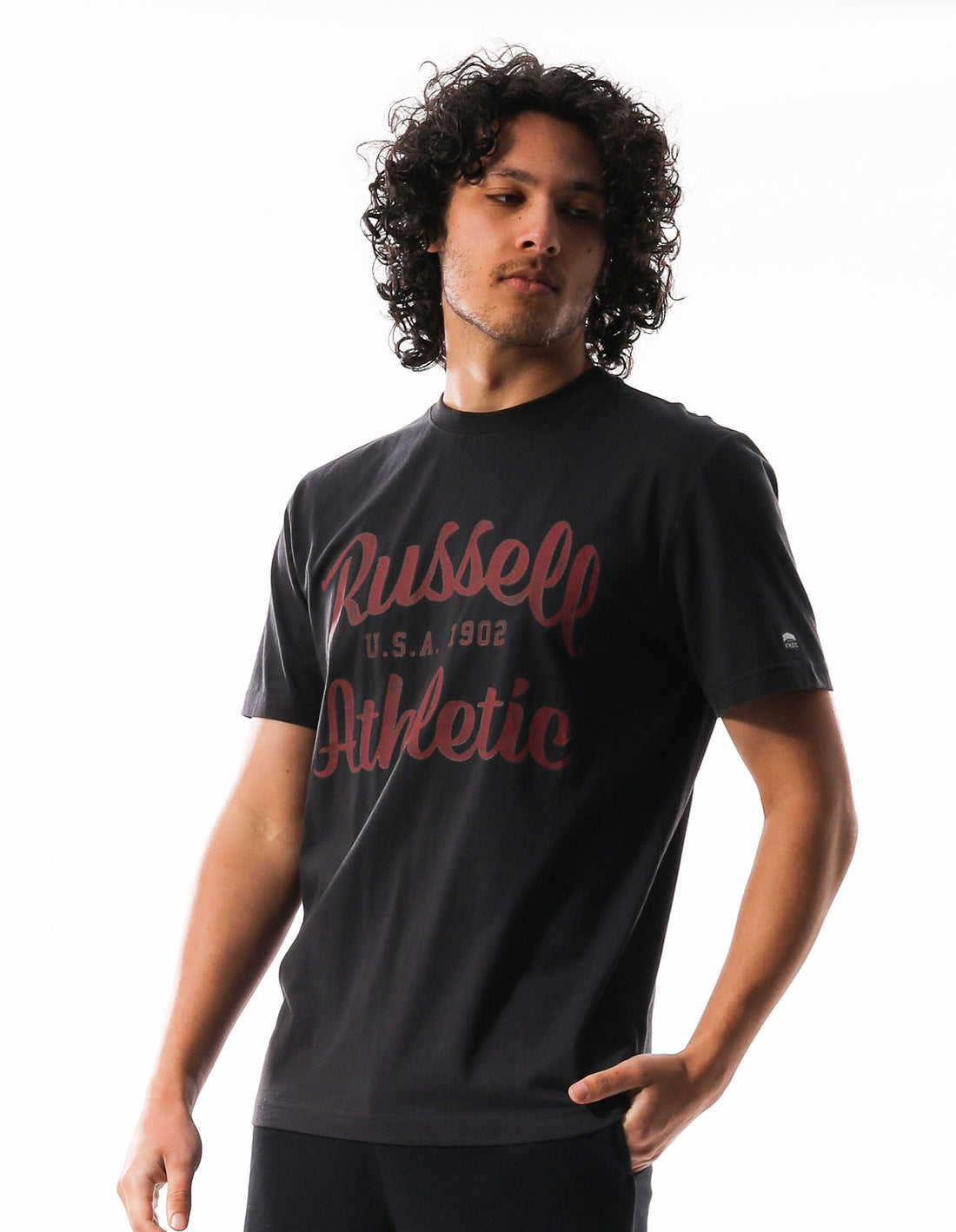 Russell Athletic Distressed Arch Men T Shirts Grey | BMUNF-1065