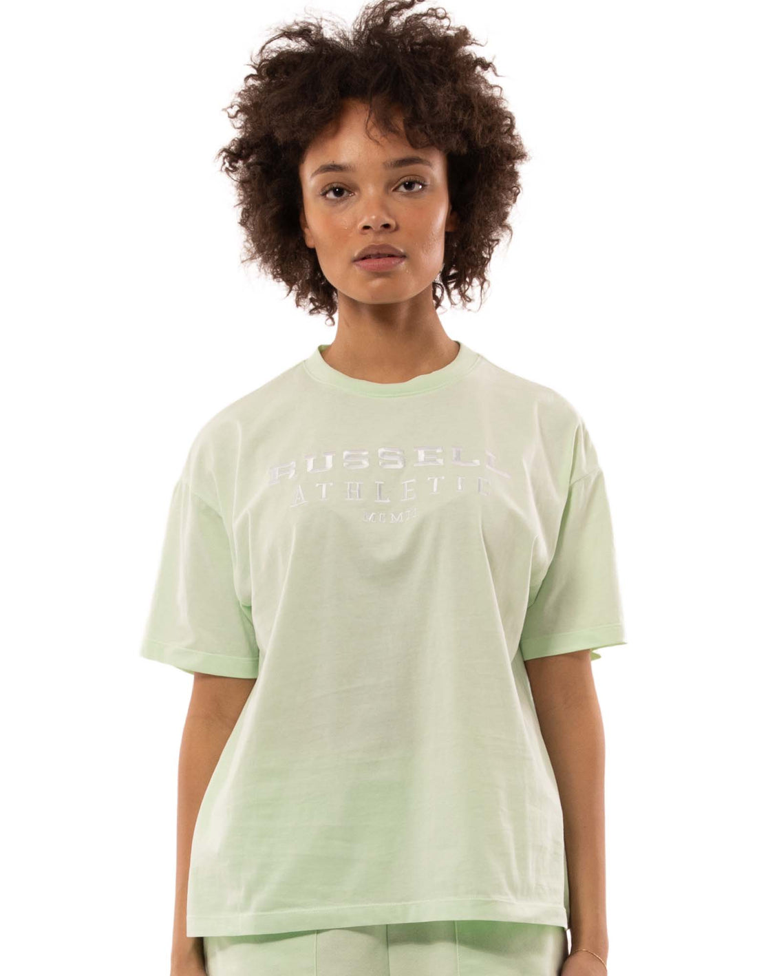 Russell Athletic Elements Oversize Women T Shirts Light Grey Green | GXYVS-3501