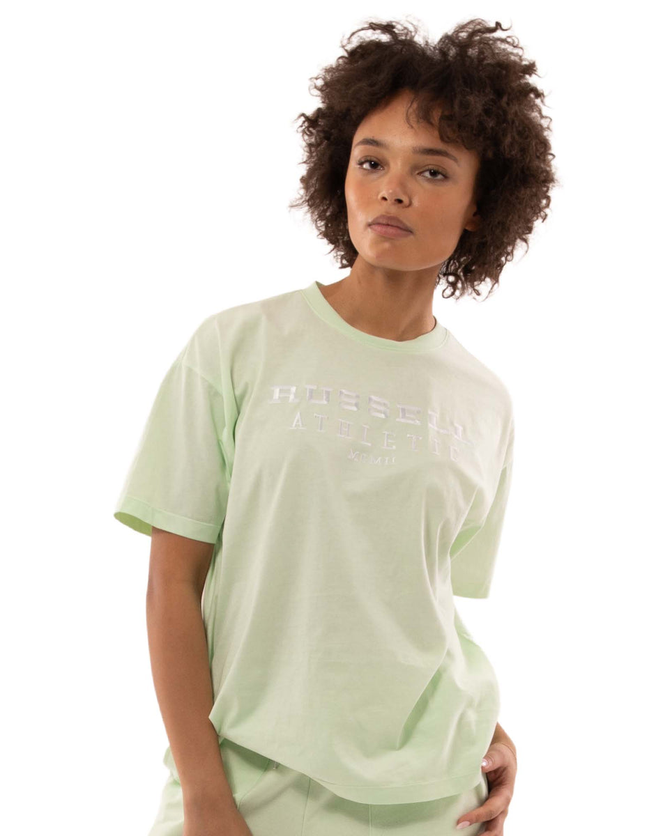 Russell Athletic Elements Oversize Women T Shirts Light Grey Green | GXYVS-3501