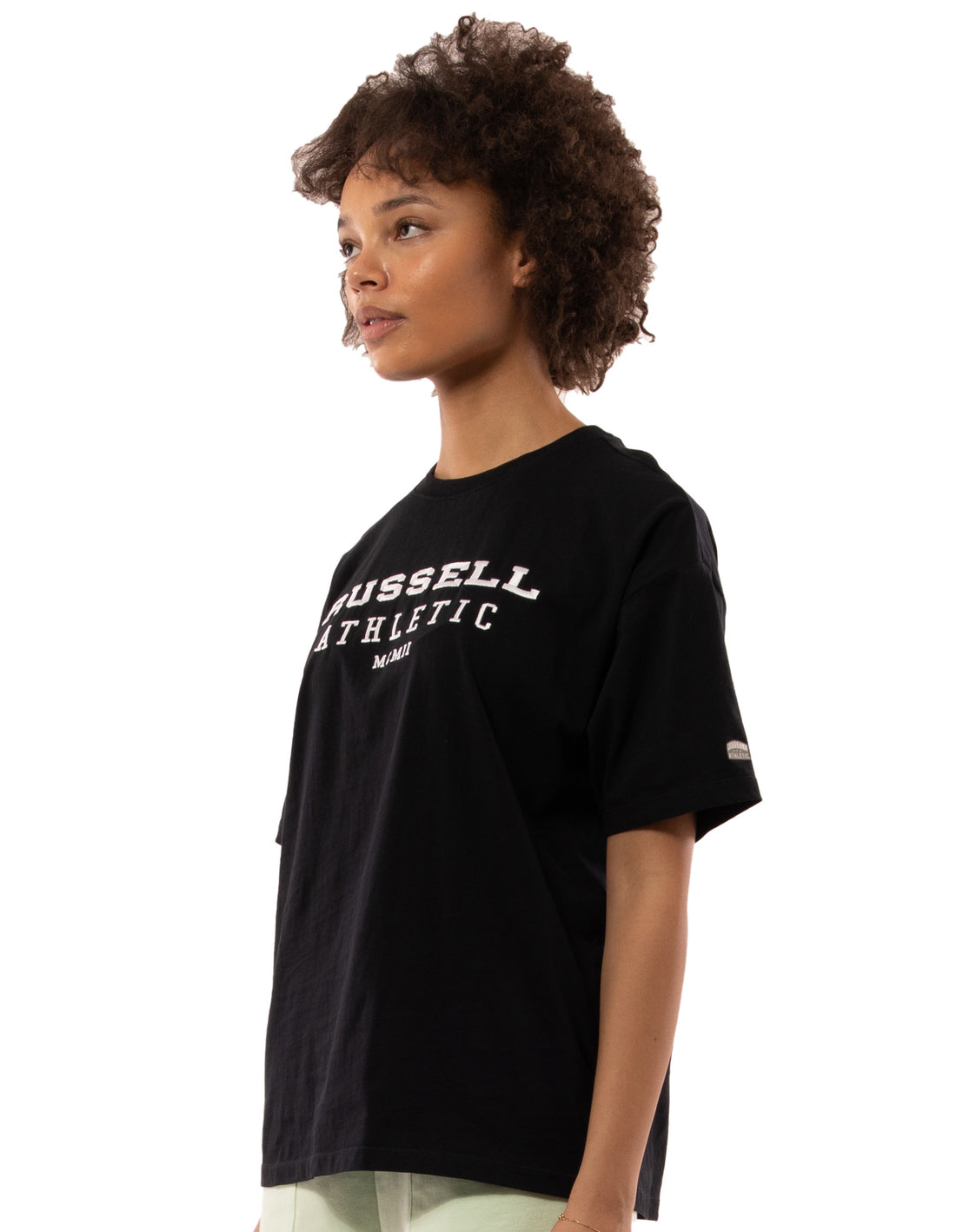 Russell Athletic Elements Oversize Women T Shirts Black | FTBIU-2469