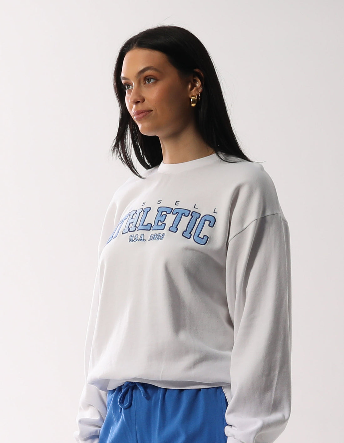 Russell Athletic Halston Women Crew Neck Sweaters White | BXEYO-3160