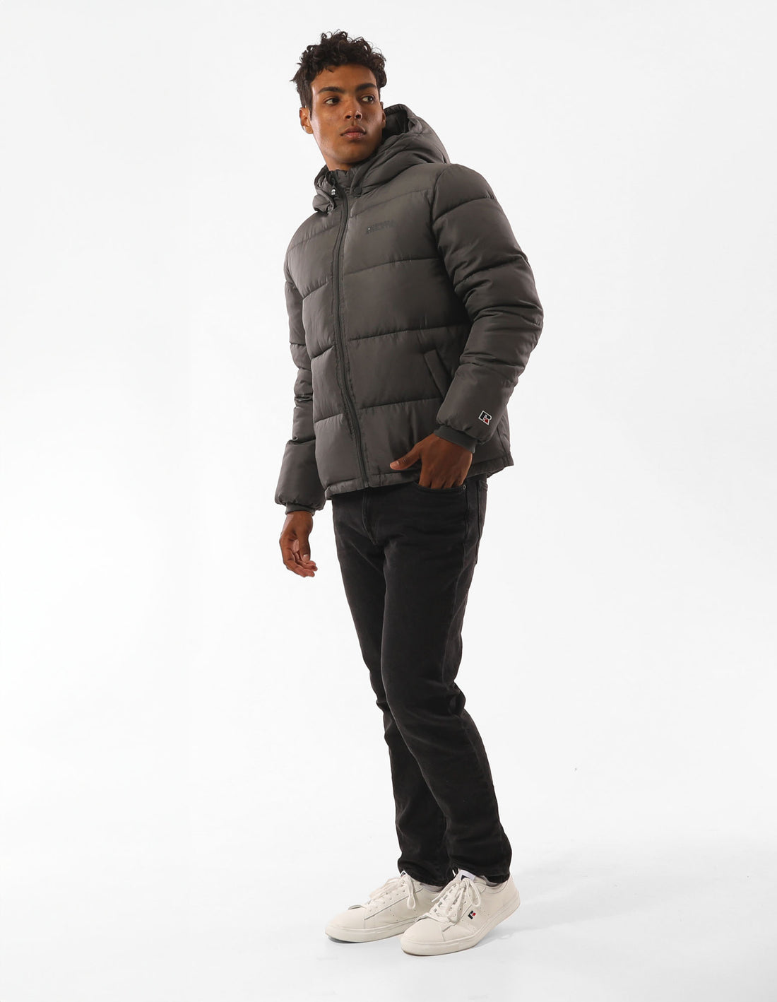 Russell Athletic Hampton Men Puffers Grey | NAMRD-6149