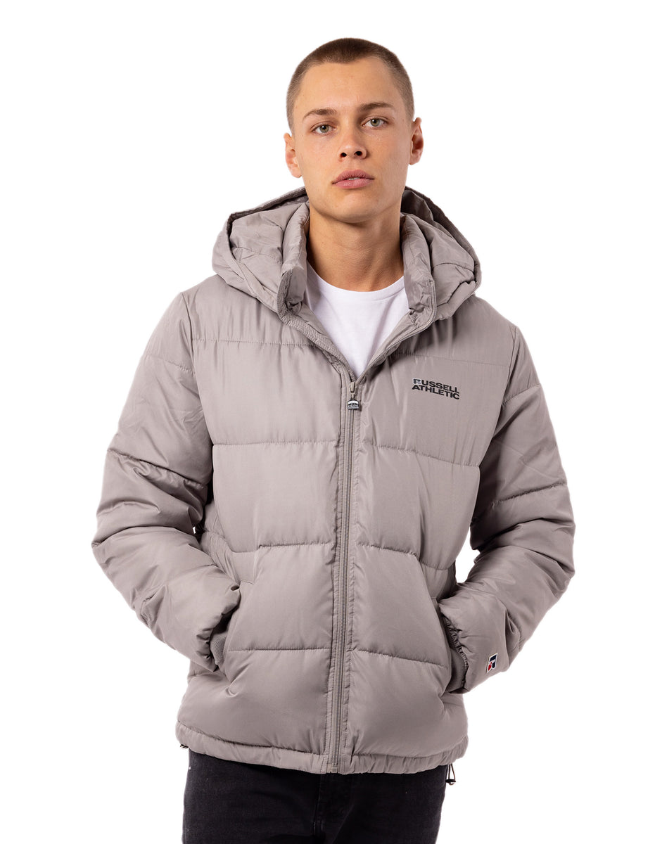 Russell Athletic Hamptonin Timber Men Jackets Light Grey Brown | ENXMD-1784