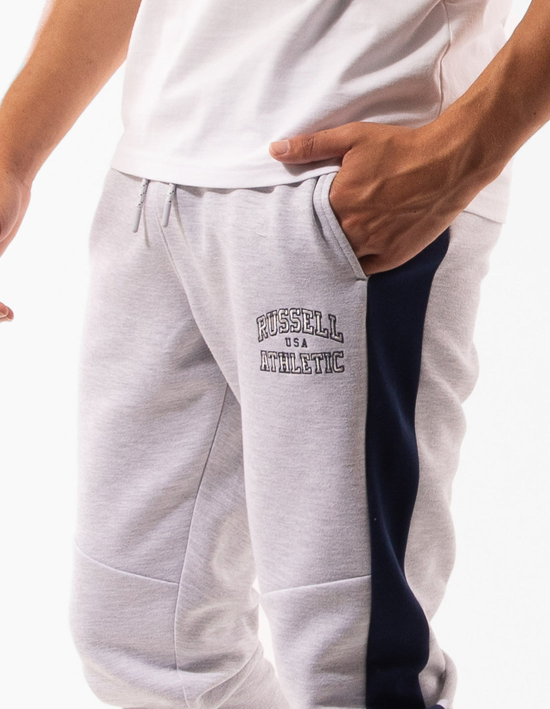 Russell Athletic Hellcat Men Track pants White | UFEAY-4952