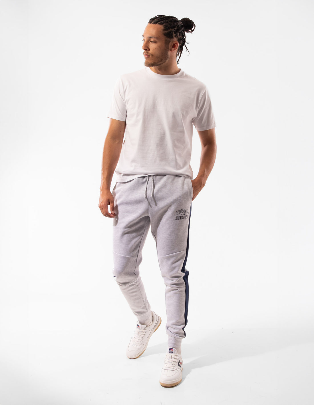 Russell Athletic Hellcat Men Track pants White | UFEAY-4952