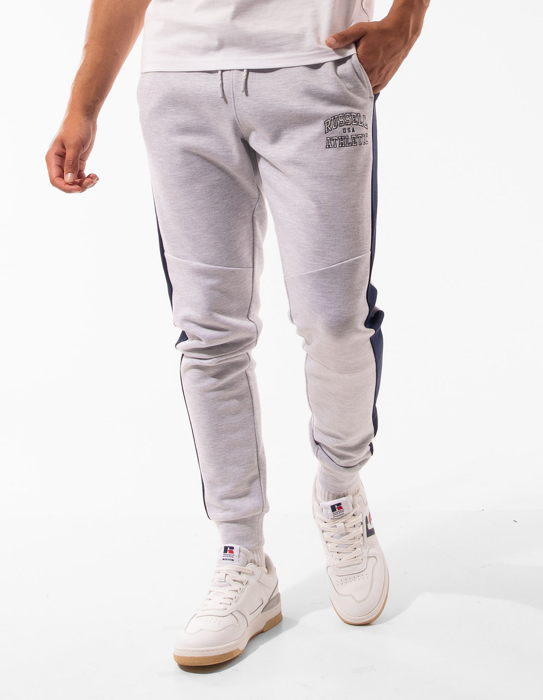 Russell Athletic Hellcat Men Track pants White | UFEAY-4952