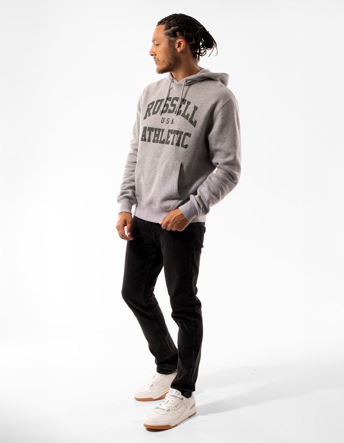 Russell Athletic Houston Men Hoodie Grey | GMBRX-5368