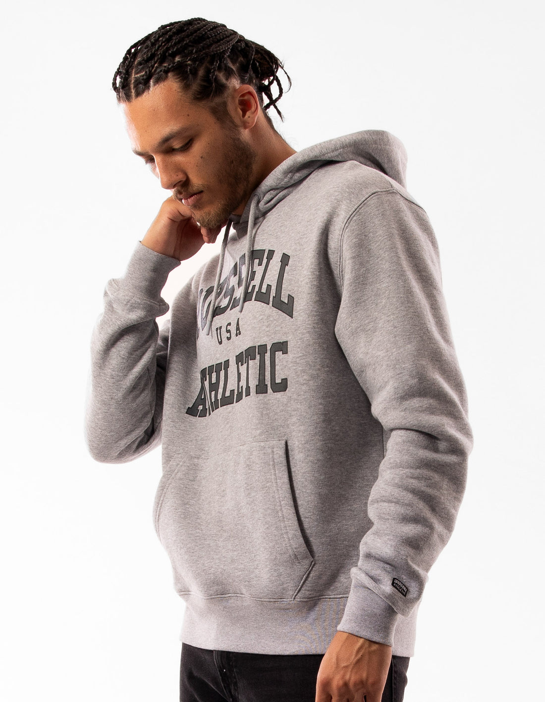 Russell Athletic Houston Men Hoodie Grey | GMBRX-5368