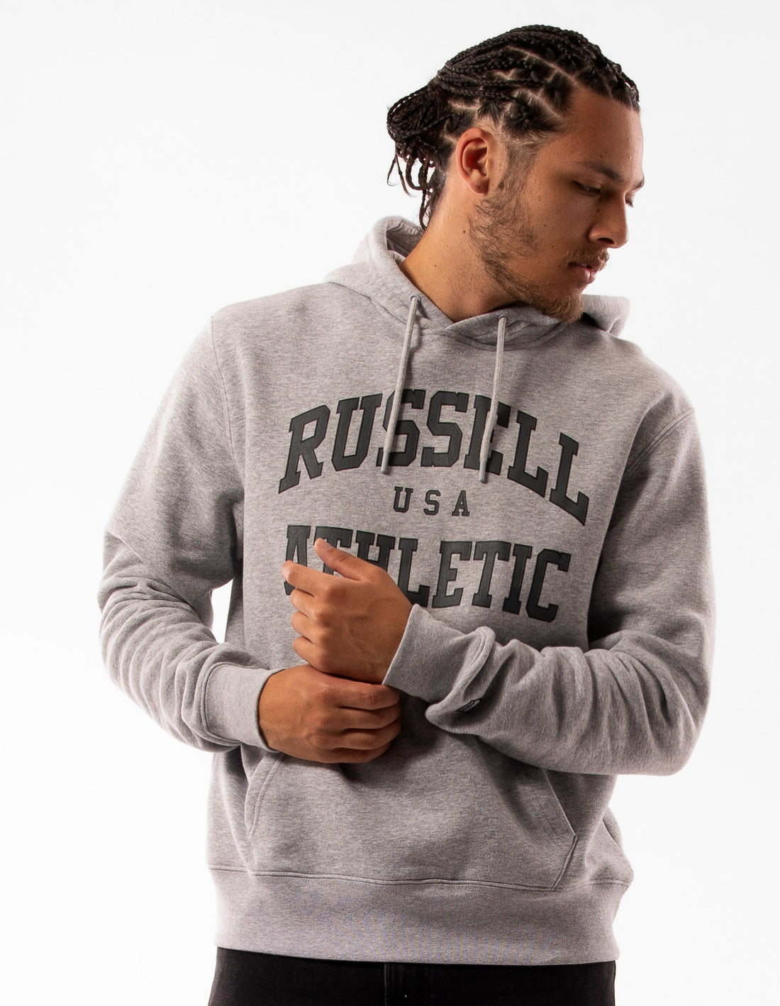 Russell Athletic Houston Men Hoodie Grey | GMBRX-5368