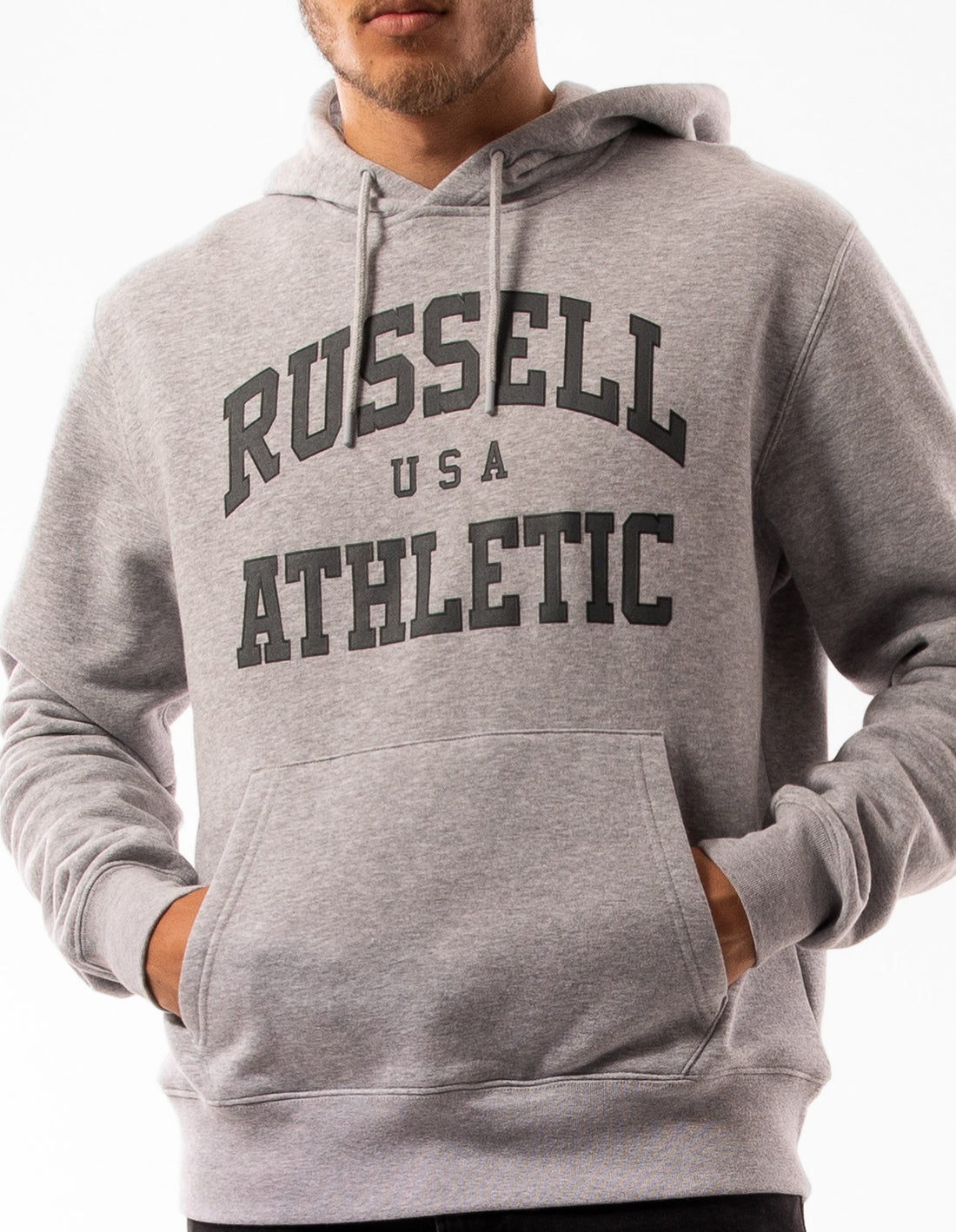 Russell Athletic Houston Men Hoodie Grey | GMBRX-5368