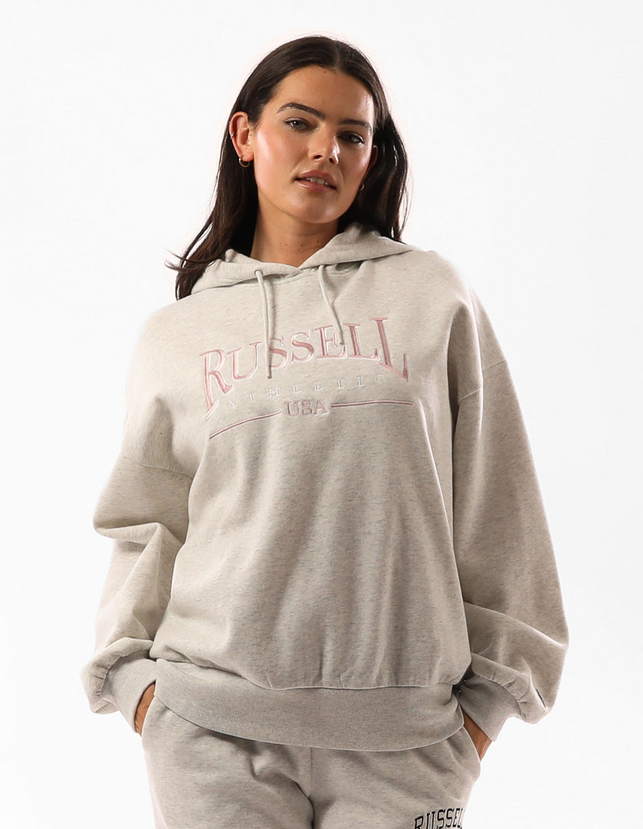 Russell Athletic Houston Oversized Women Hoodie Beige | PRFGT-9384