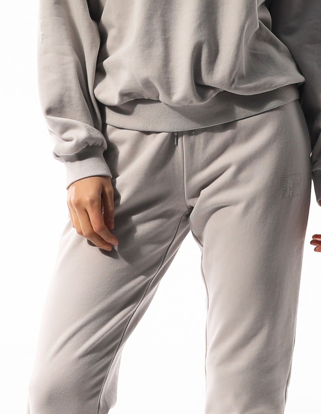 Russell Athletic Inlay Logo Unbrushed Women Track pants Beige | QZFBA-0619