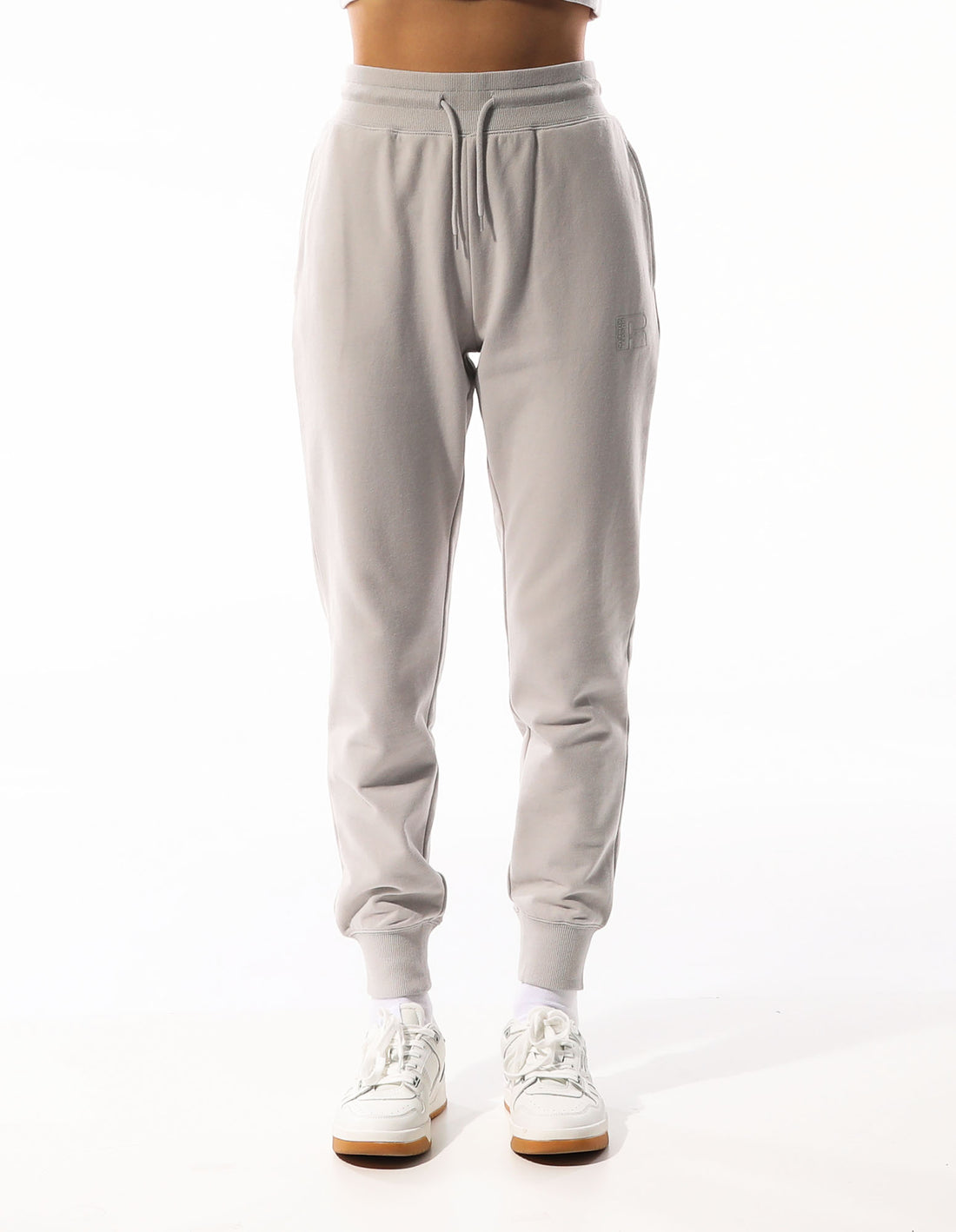 Russell Athletic Inlay Logo Unbrushed Women Track pants Beige | QZFBA-0619