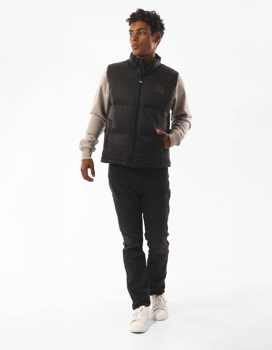 Russell Athletic Kennedy Vest Men Jackets Black | VAIXR-2154