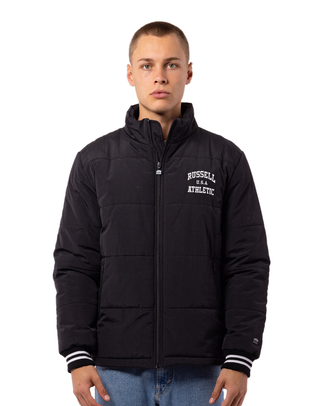 Russell Athletic Klute Men Jackets Black | JDGQZ-3614