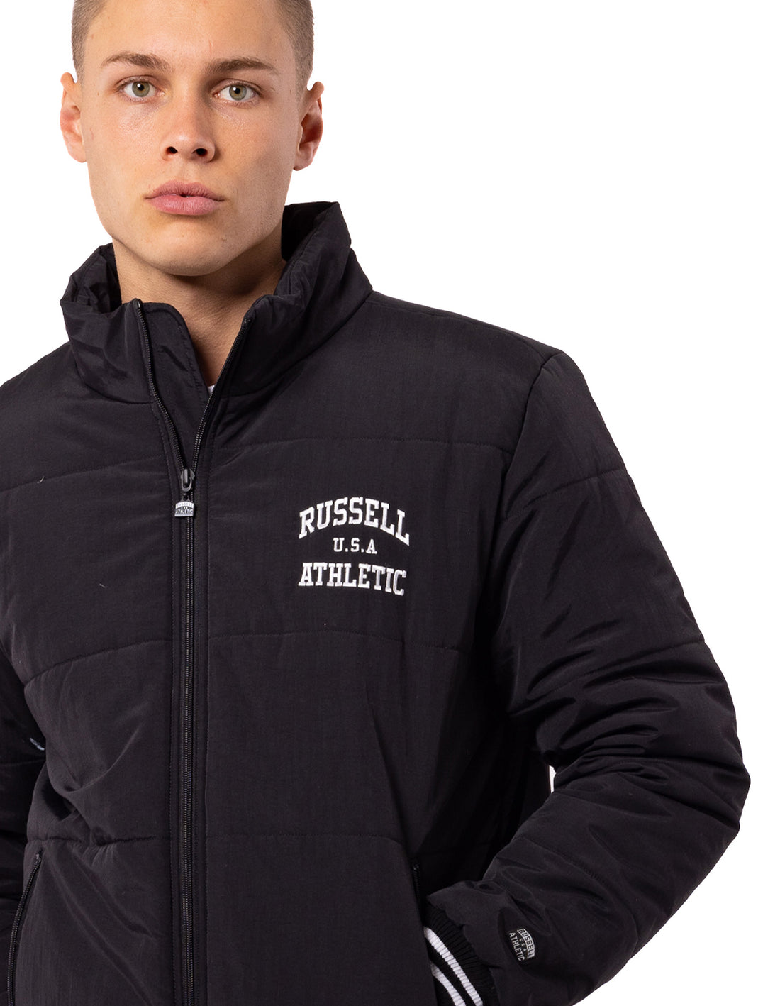 Russell Athletic Klute Men Jackets Black | JDGQZ-3614