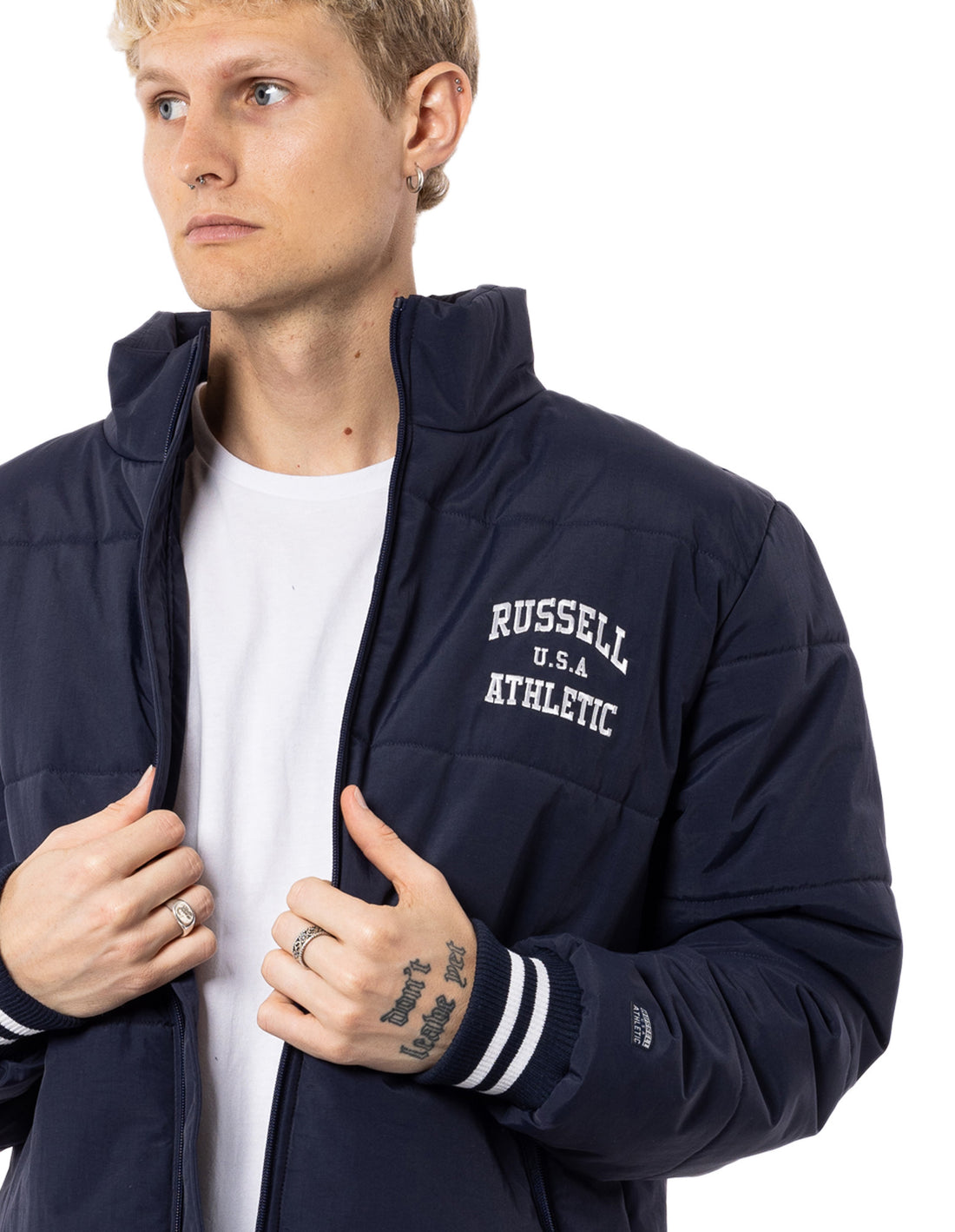 Russell Athletic Klute Men Jackets Navy | XSEQG-3985