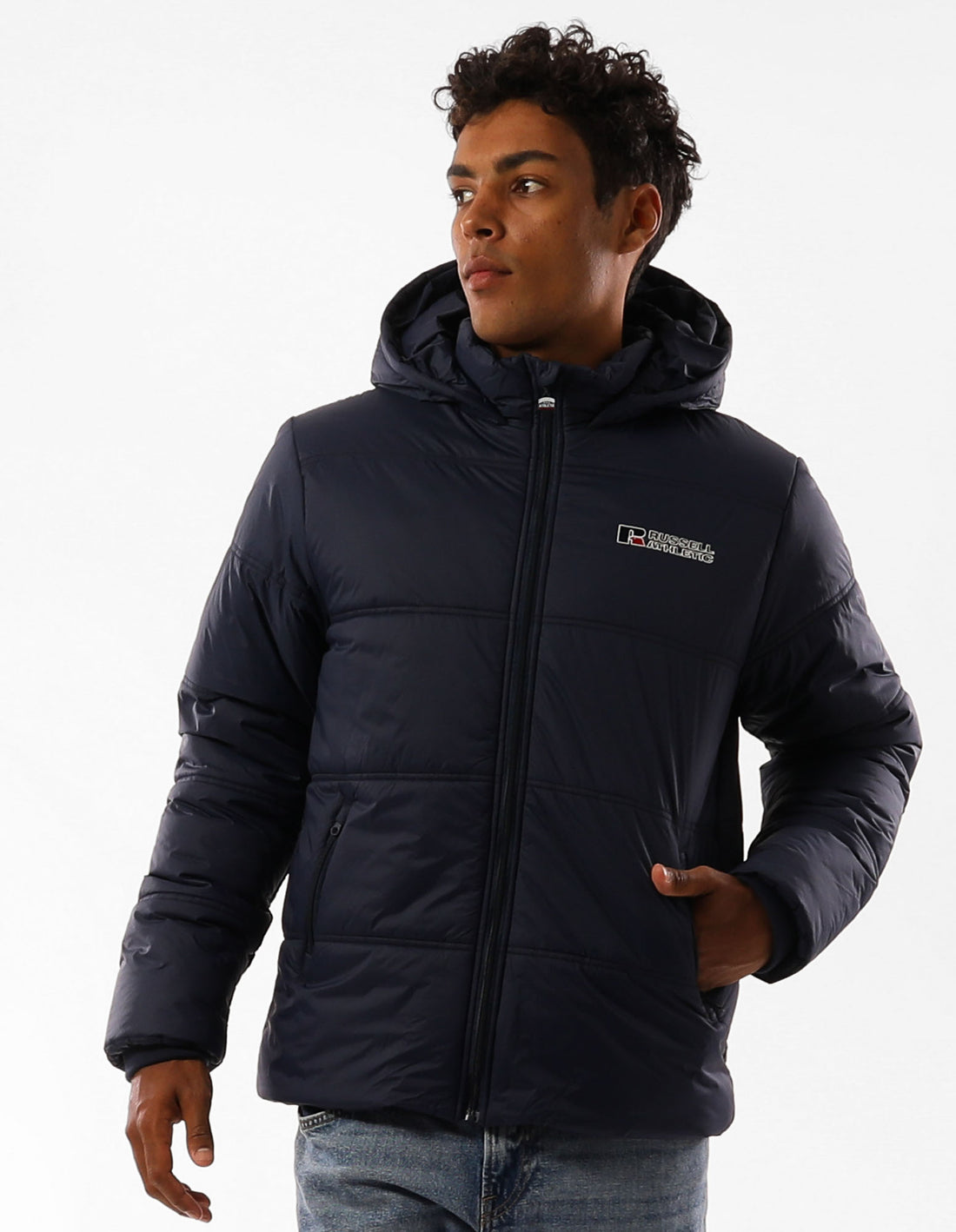 Russell Athletic Lewis Men Puffers Navy | LNFGB-9470