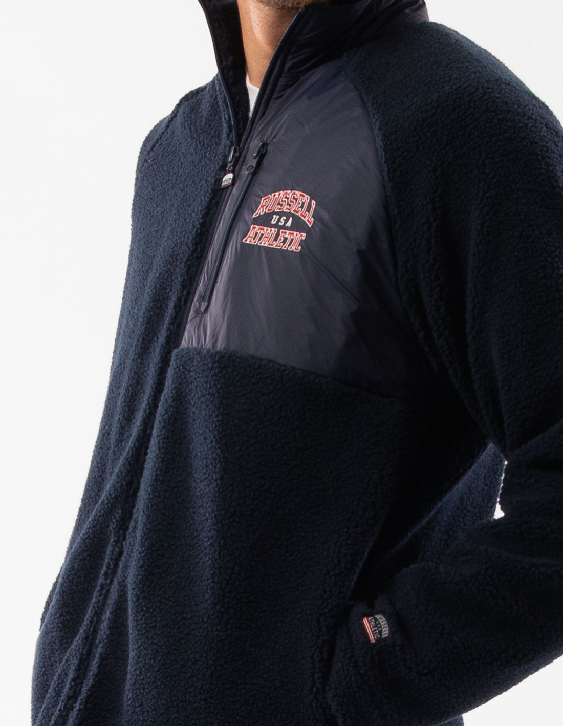 Russell Athletic Lewis Polar Fleece Men Jackets Navy | ADRUE-6908