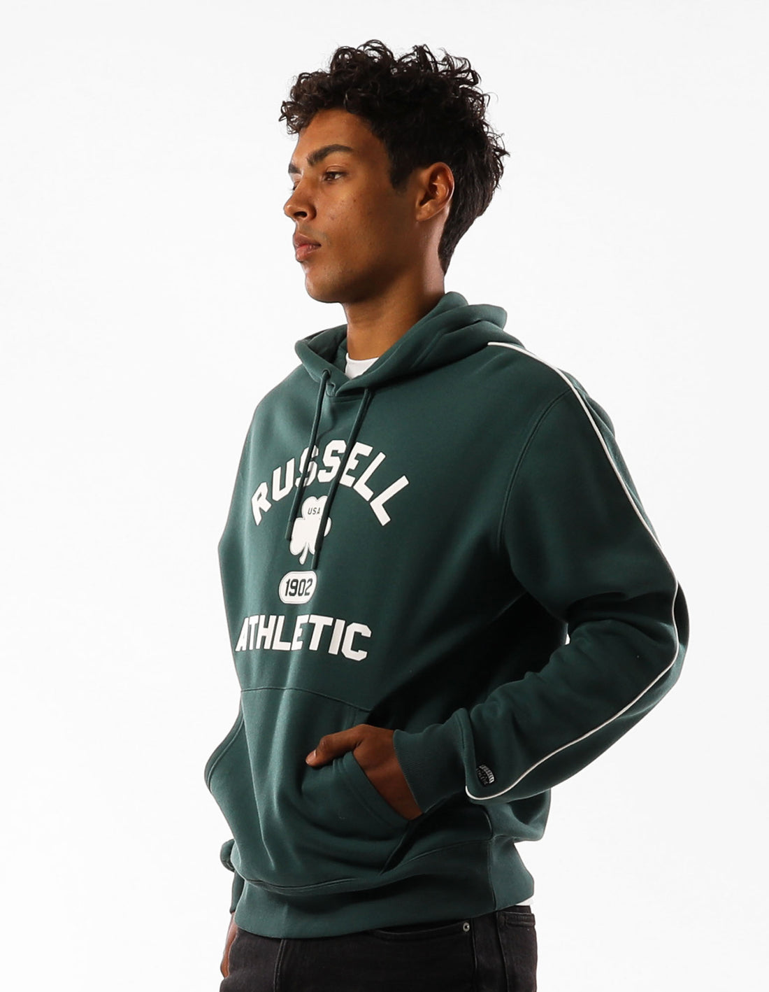 Russell Athletic Lexington Men Hoodie Green | UJGRI-0387