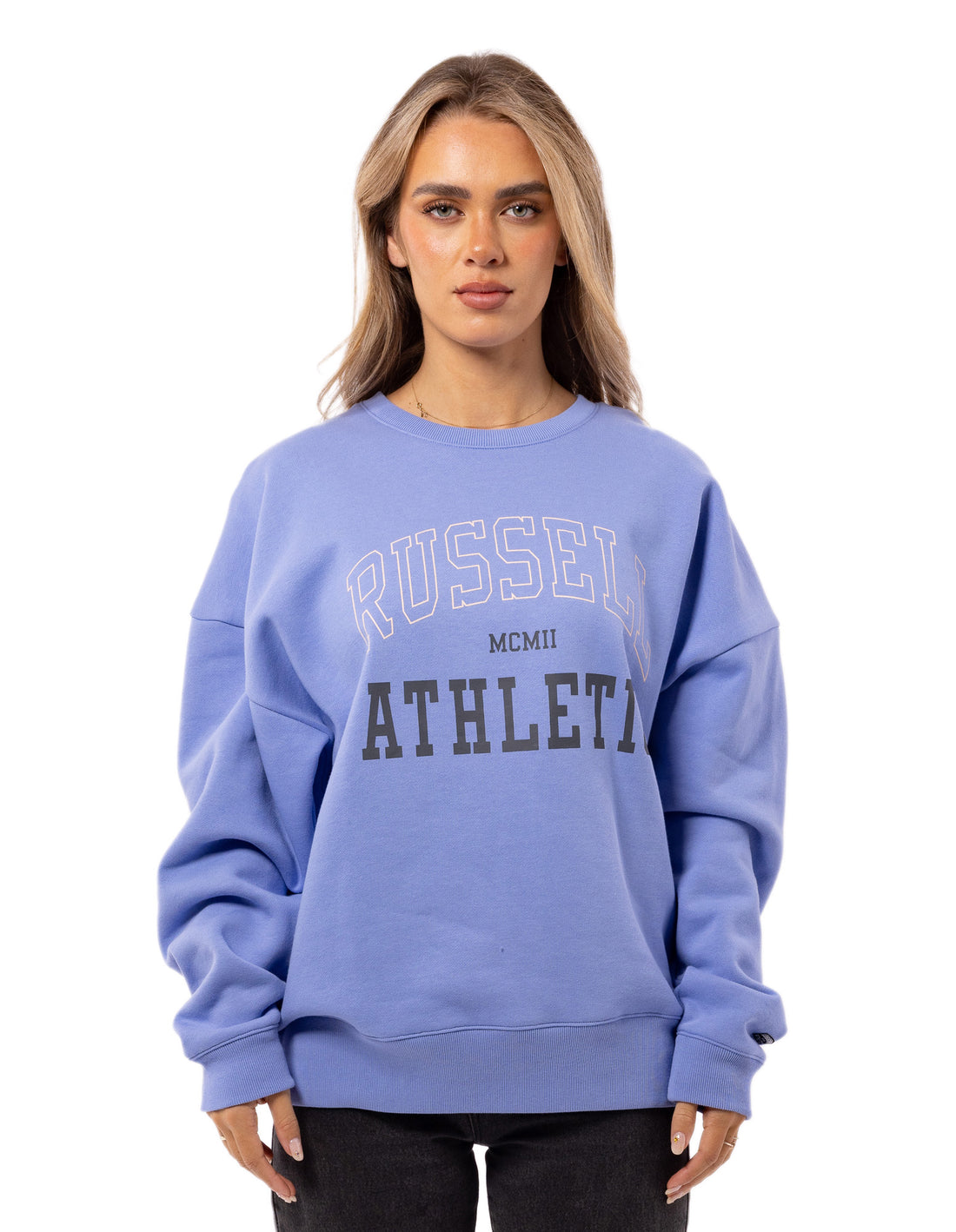 Russell Athletic MCMII Women Crew Neck Sweaters Lavender | HNFWP-9430