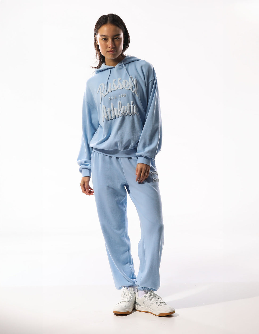 Russell Athletic Maplewood Oversized Women Hoodie Blue | CFMPL-7560