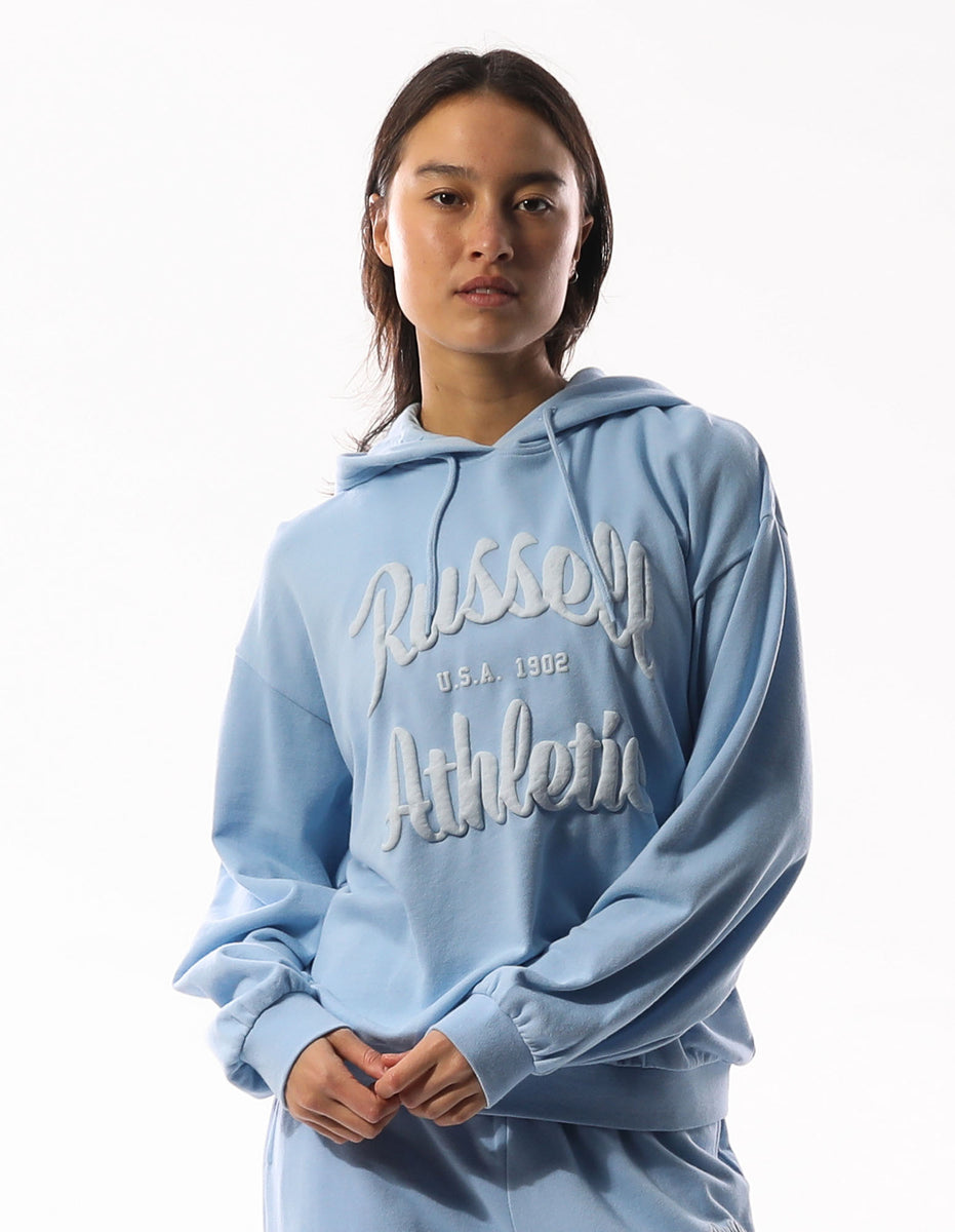 Russell Athletic Maplewood Oversized Women Hoodie Blue | CFMPL-7560