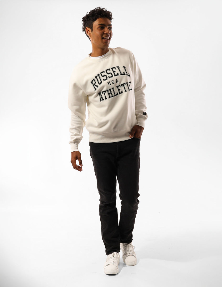 Russell Athletic Melrose Men Crew Neck Sweaters Beige | UWMJE-2473