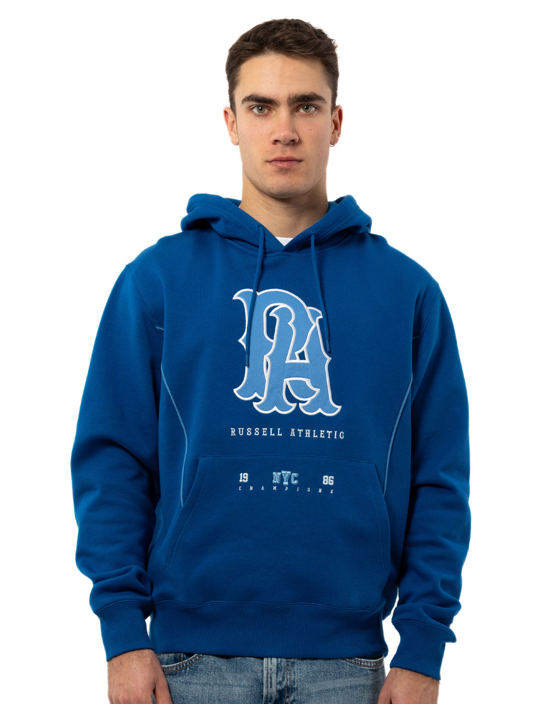 Russell Athletic Midfielder Men Hoodie Blue | KPQIJ-4693