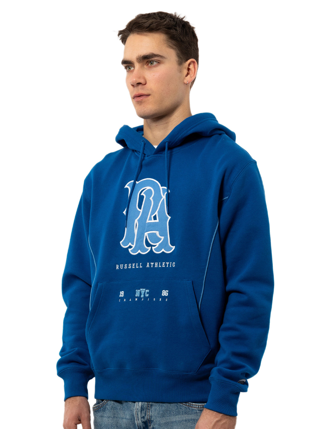 Russell Athletic Midfielder Men Hoodie Blue | KPQIJ-4693