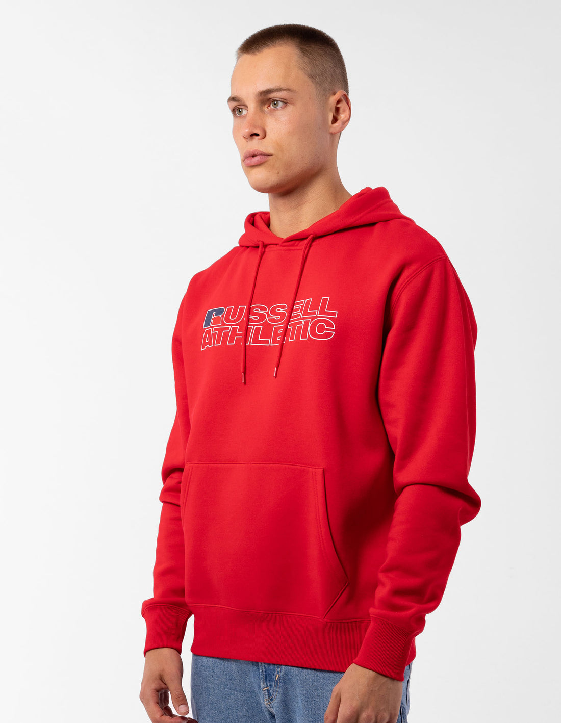 Russell Athletic Modern Logo Men Hoodie Red | ANHDW-3129