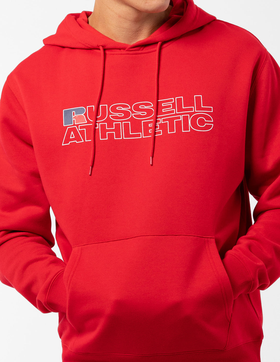 Russell Athletic Modern Logo Men Hoodie Red | ANHDW-3129