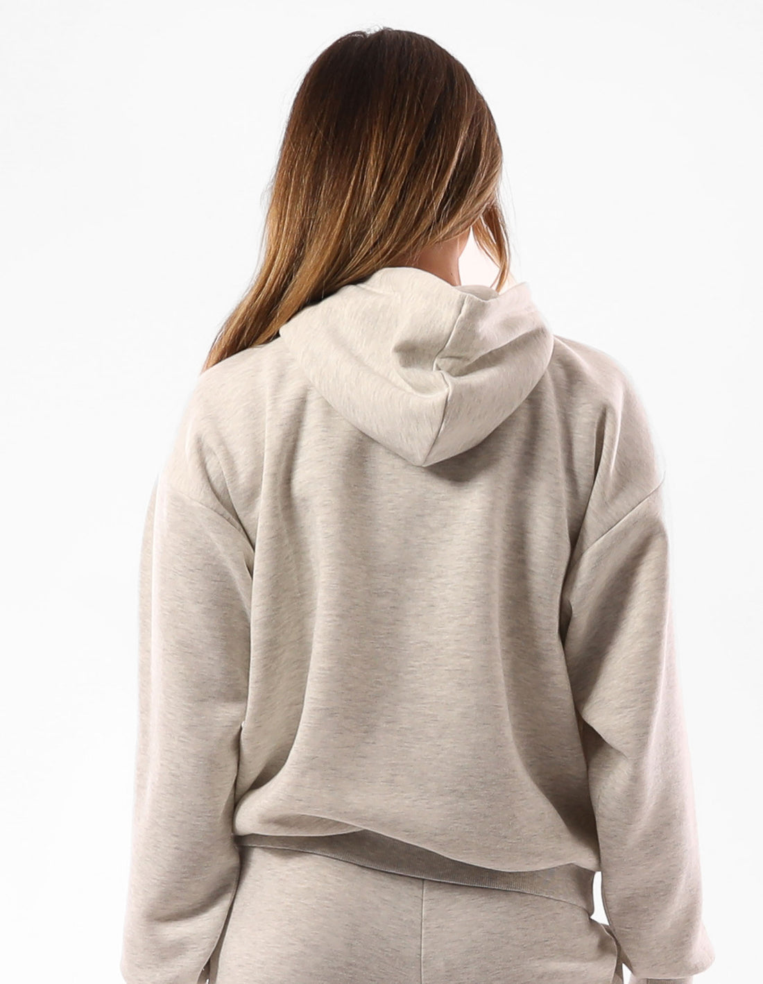 Russell Athletic Original Inlay Logo Women Hoodie Beige | PXLQH-4625