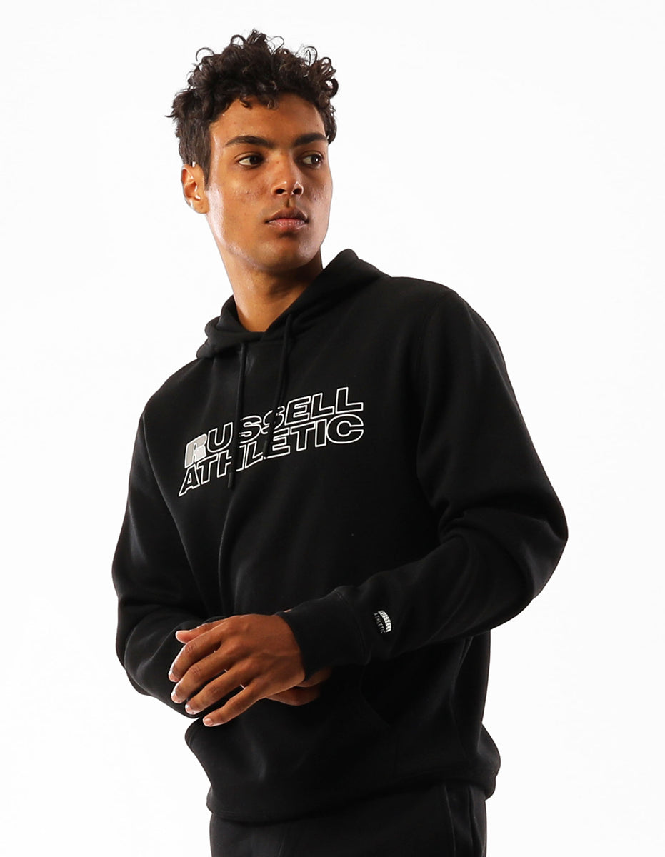 Russell Athletic Original Modern Logo Men Hoodie Black | IQTWK-7091