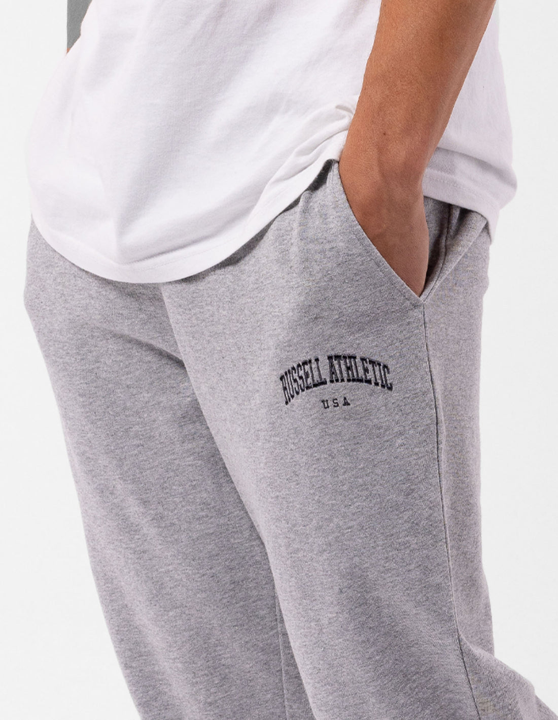 Russell Athletic Originals Big Arch Unbrushed Cuffed Men Track pants Grey | LJUQO-8504