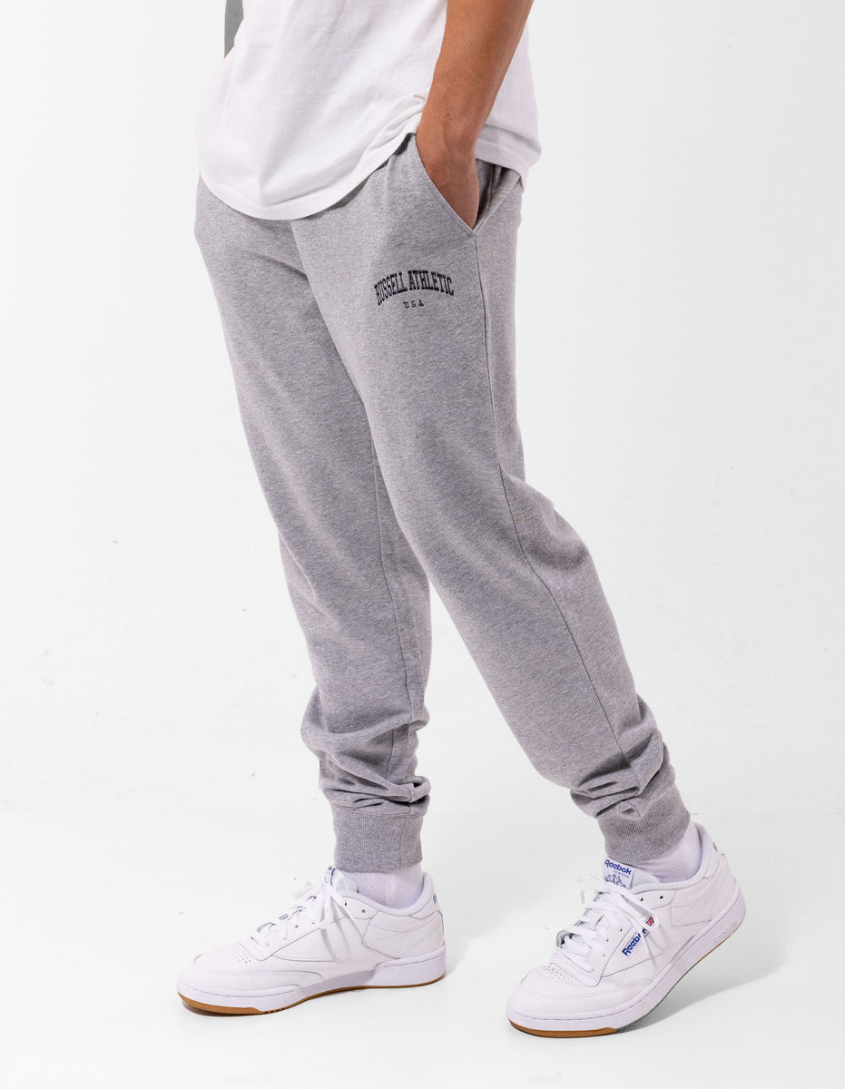 Russell Athletic Originals Big Arch Unbrushed Cuffed Men Track pants Grey | LJUQO-8504