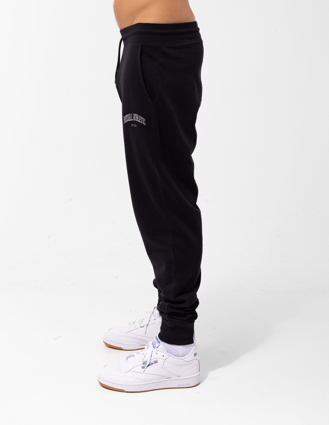 Russell Athletic Originals Big Arch Unbrushed Cuffed Men Track pants Black | IPRNW-0165