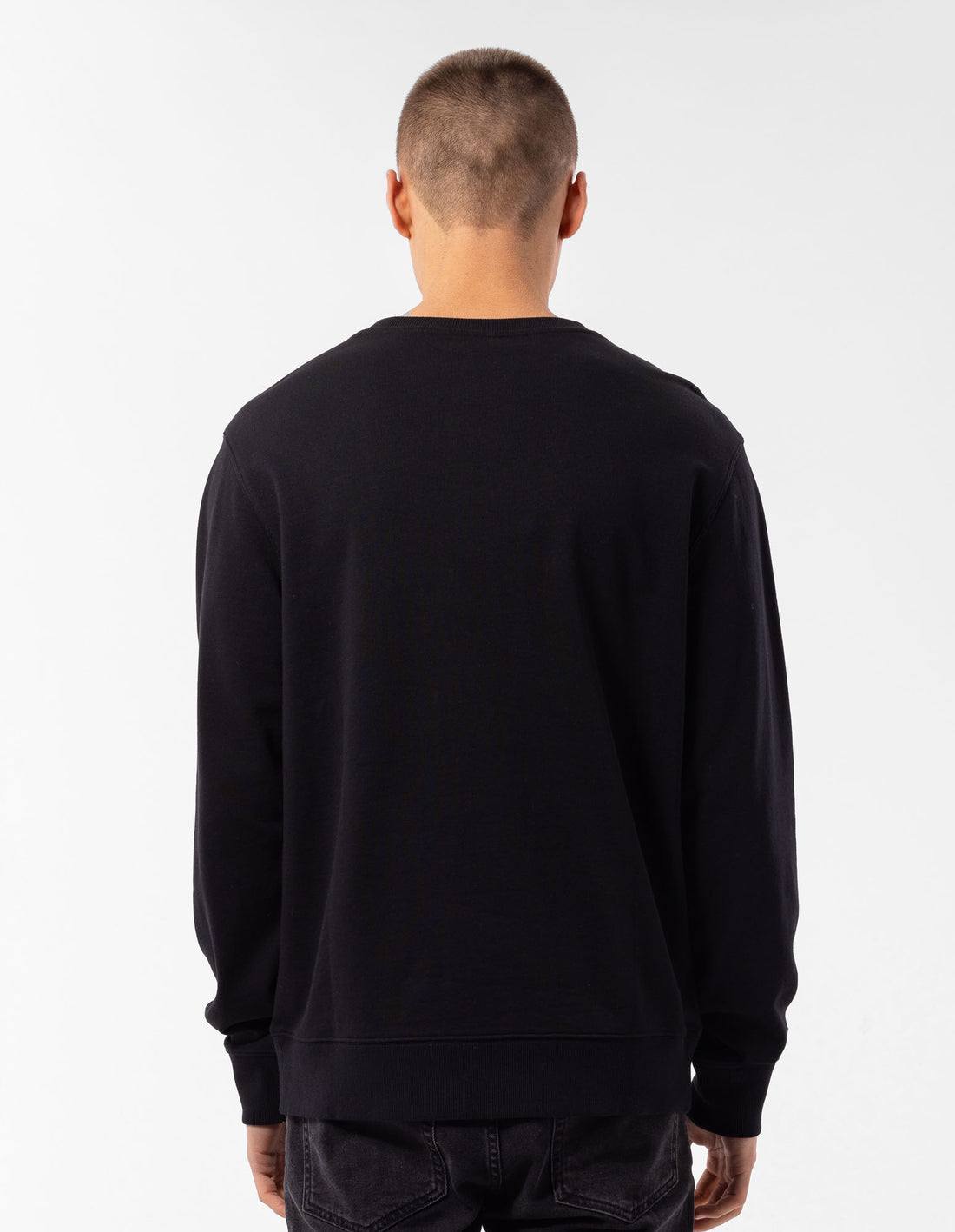 Russell Athletic Originals Big Arch Unbrushed Men Crew Neck Sweaters Black | ZPSEM-9602