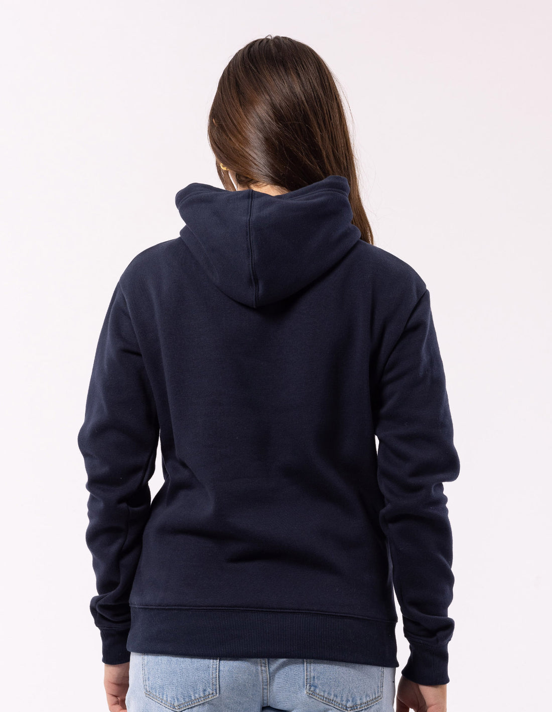 Russell Athletic Originals Embriodered Women Hoodie Navy | JQEBG-0734