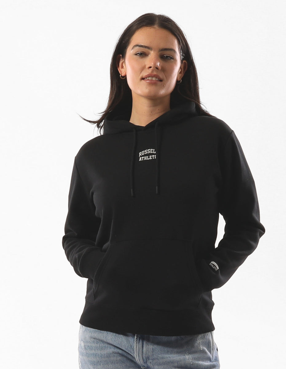 Russell Athletic Originals Embriodered Women Hoodie Black | PFQHO-6028