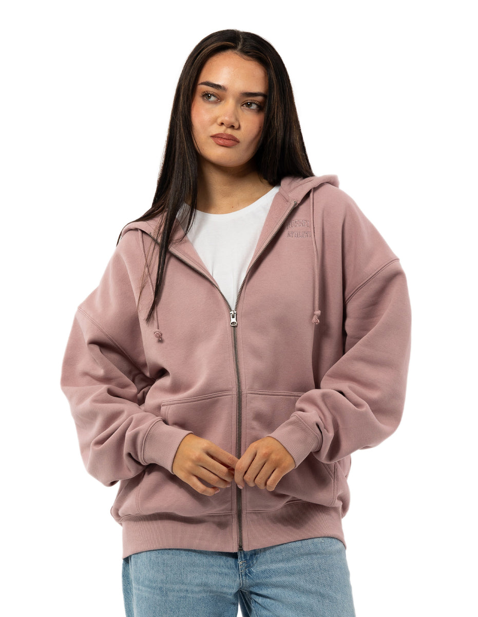 Russell Athletic Originals Embroidered Zip Through Women Jackets Rose | ZJCWA-3280