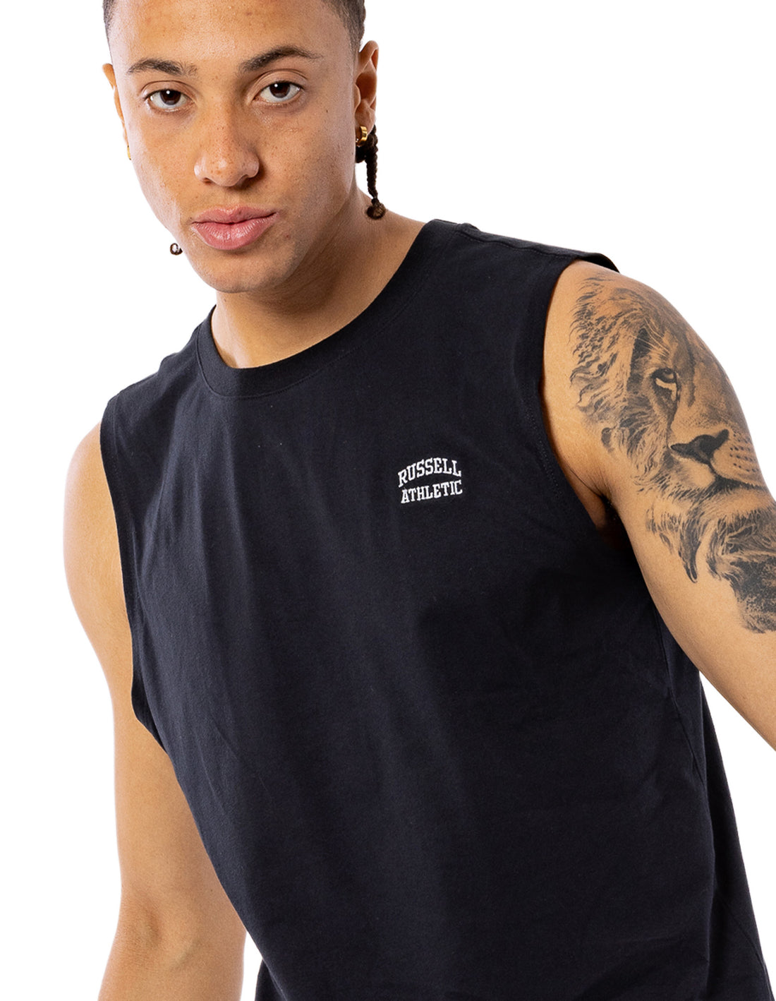 Russell Athletic Originals Muscle Men T Shirts Black | UZPJY-8150