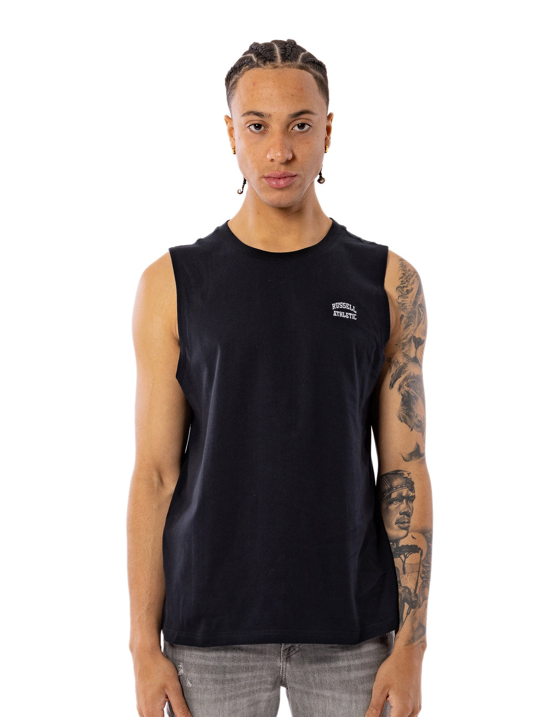 Russell Athletic Originals Muscle Men T Shirts Black | UZPJY-8150