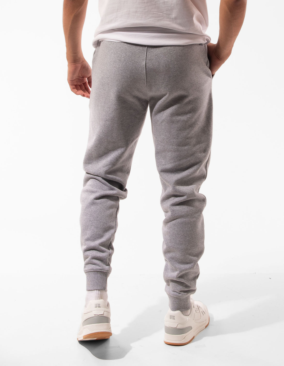 Russell Athletic Originals Small Arch Cuff Men Track pants Grey | KSRPV-6302