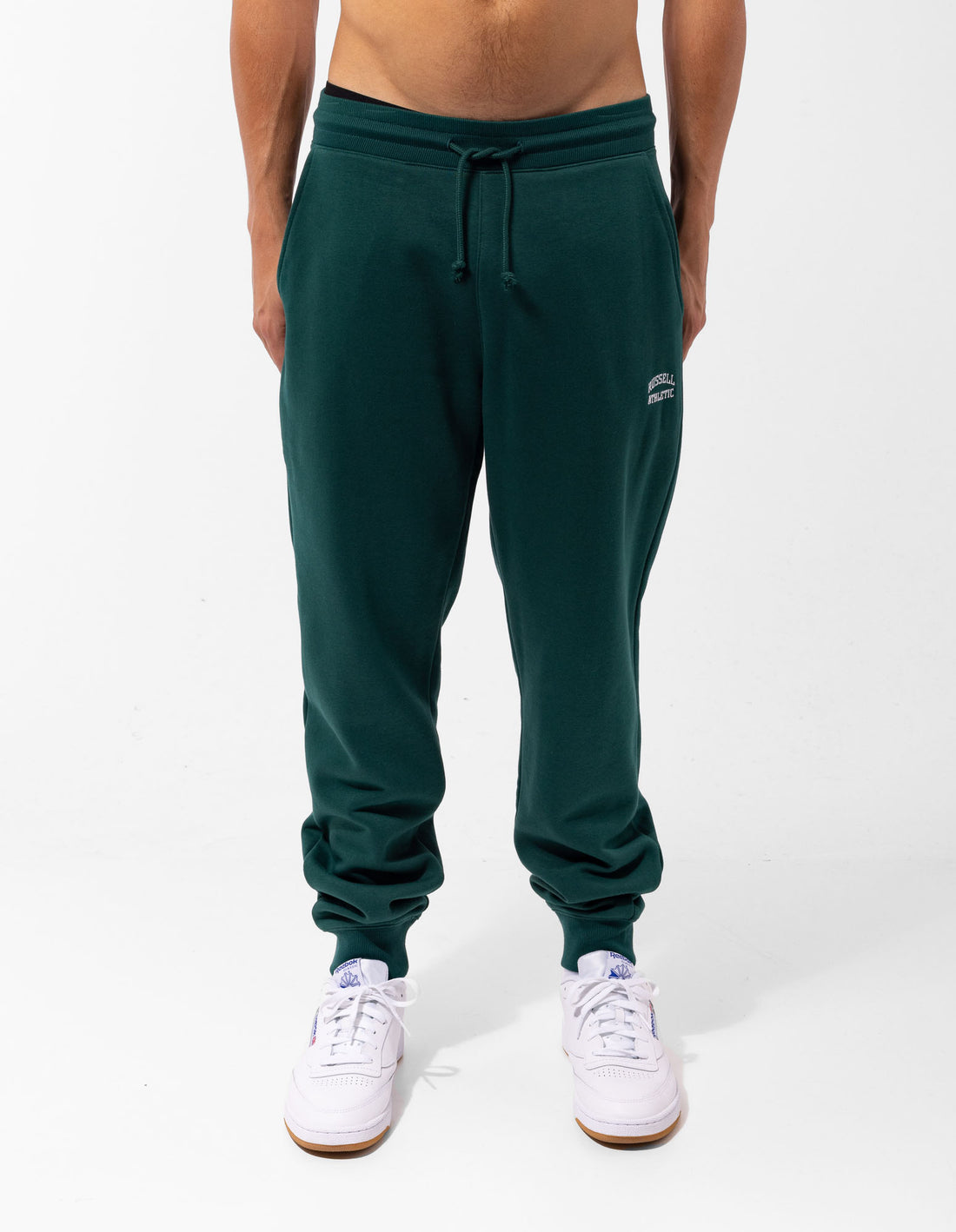 Russell Athletic Originals Small Arch Cuff Men Track pants Green | IWSQE-0581