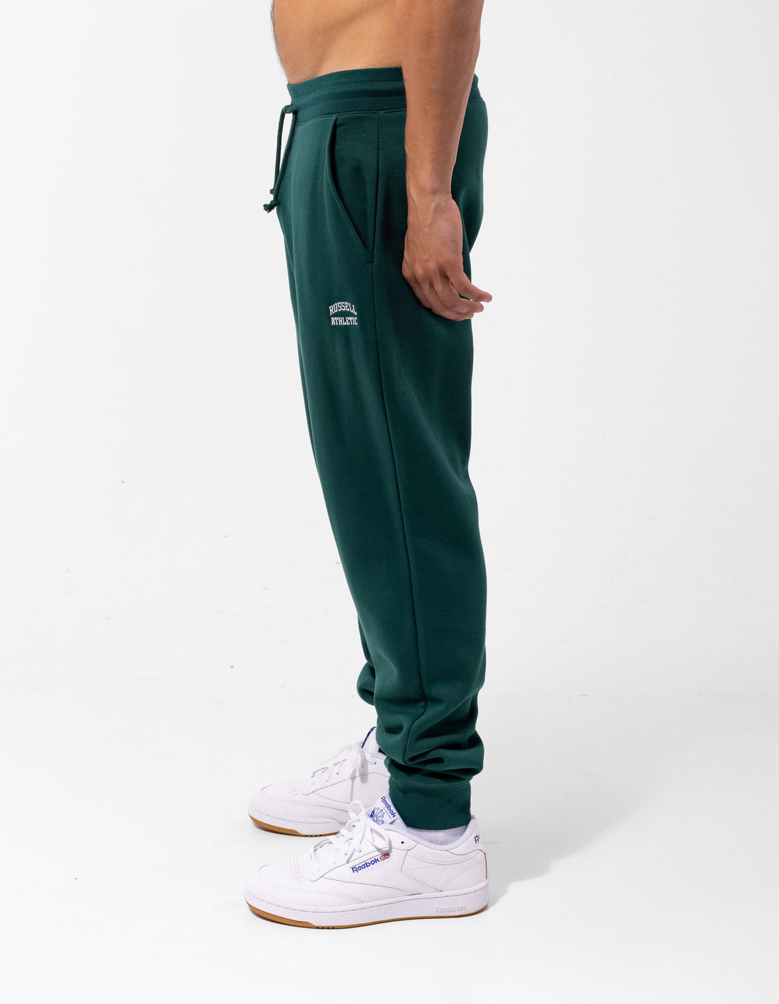 Russell Athletic Originals Small Arch Cuff Men Track pants Green | IWSQE-0581